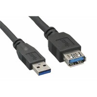 3 ft. Black USB 3.0 A Male/A Female Extension Cable